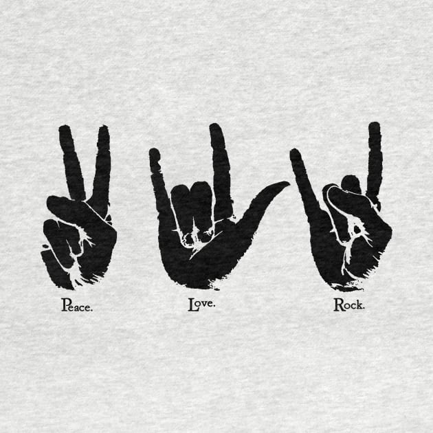 peace love rock and roll B by DrTigrou